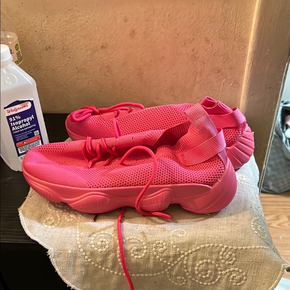 Women's Pink Sneakers - Picture 2 of 5